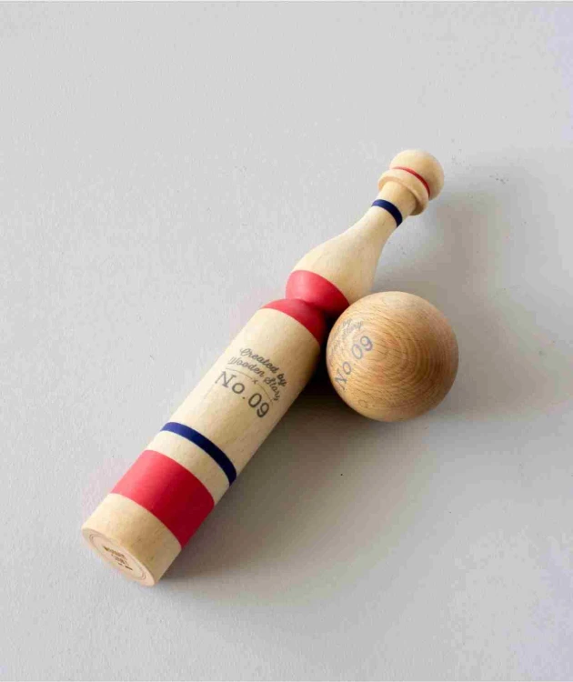 Drewniane Kręgle – Czerwone 10 szt. Wooden Story