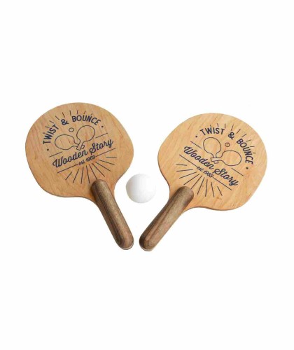Drewniane Paletki do Gry Obróć i Odbij 2 szt. Wooden Story