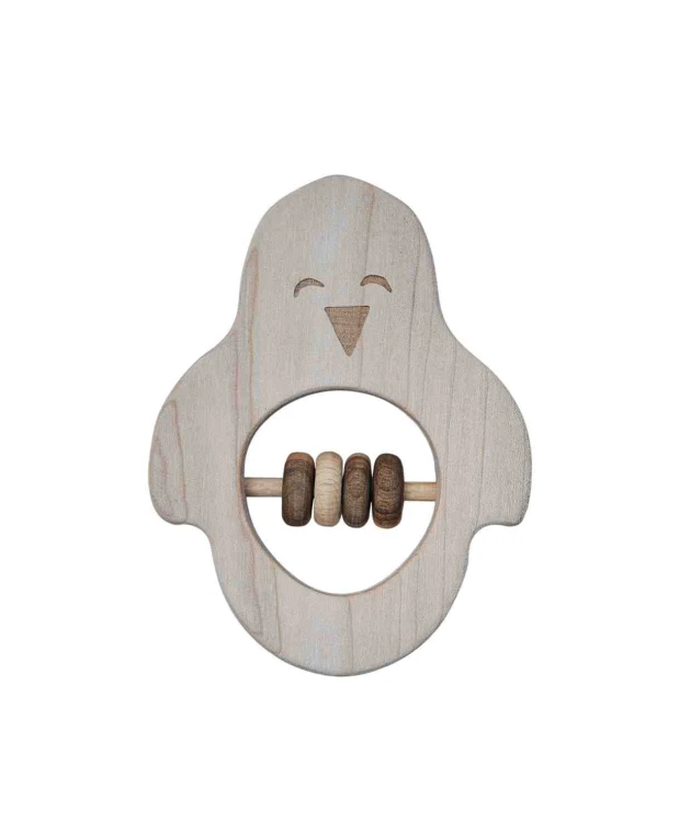 Drewniana Grzechotka - Pingwin Wooden Story