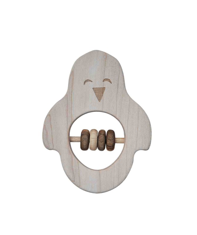 Drewniana Grzechotka - Pingwin Wooden Story