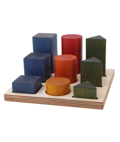 Drewniane Klocki do Sortowania Kształtów – Kolorowe XL Wooden Story