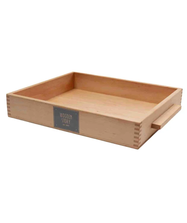 Tacka Montessori z Uchwytem – 1-częściowa z Piaskiem i Akcesoriami Wooden Story
