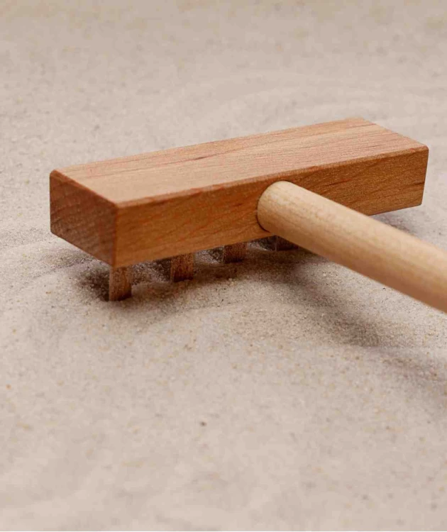 Tacka Montessori z Uchwytem – 1-częściowa z Piaskiem i Akcesoriami Wooden Story