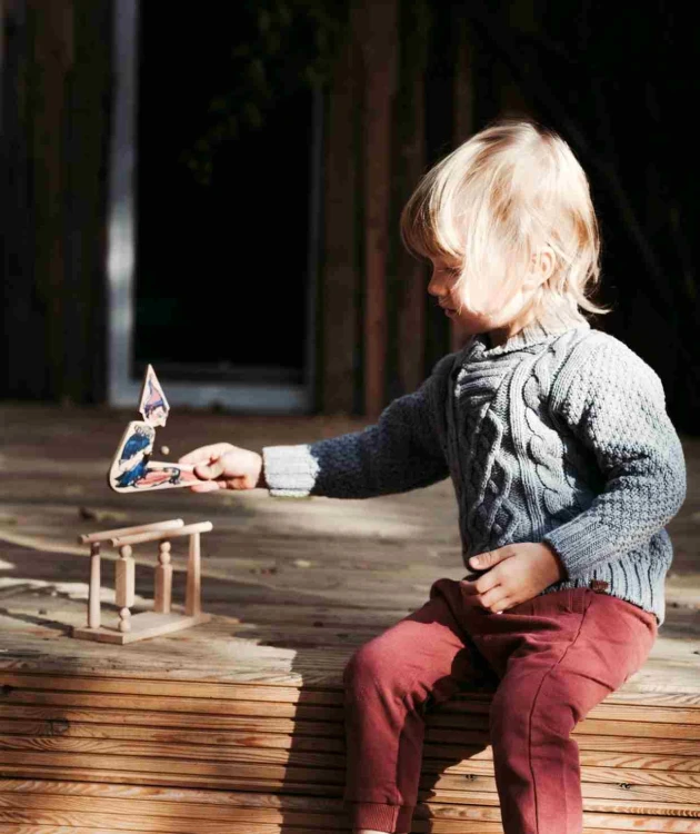 Drewniana Zabawka Akrobata Chłopiec Wooden Story