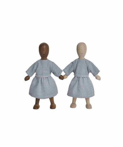 Drewniana Lalka Orzechowa z Sukienką Wooden Story