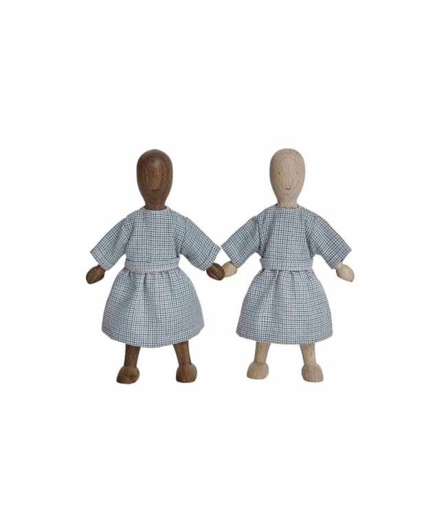Drewniana Lalka Orzechowa z Sukienką Wooden Story