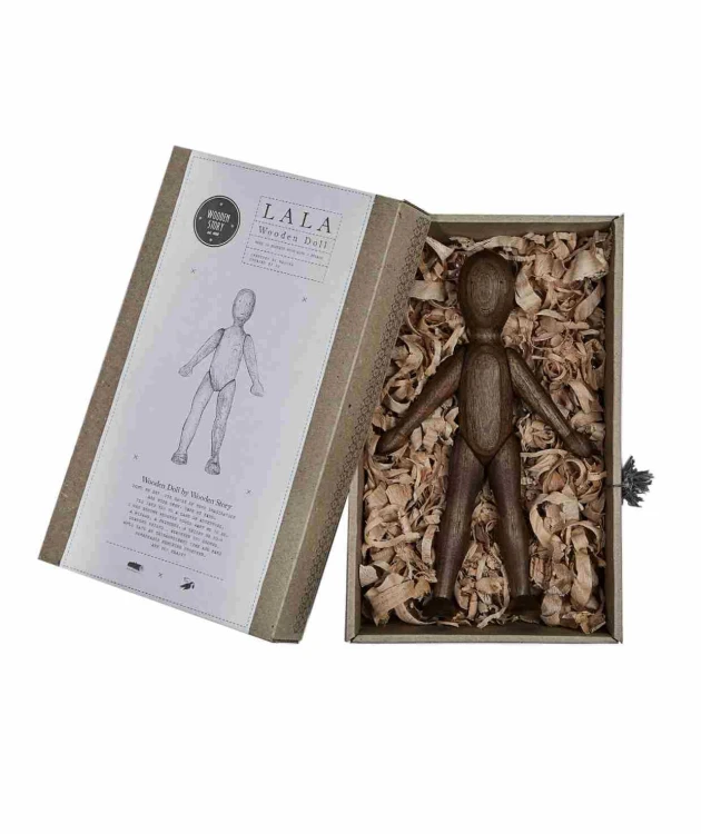 Drewniana Lalka Orzechowa z Sukienką Wooden Story