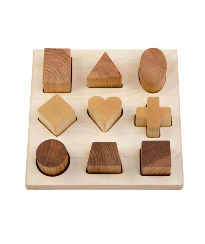 Drewniane Klocki do Sortowania Kształtów – Naturalne Wooden Story