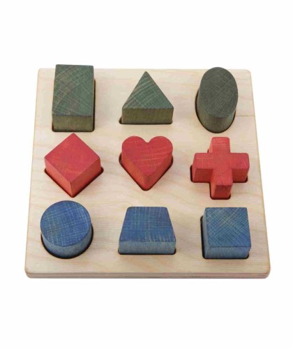 Drewniane Klocki do Sortowania Kształtów – Kolorowe Wooden Story