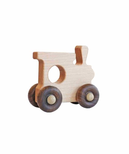 Drewniana Zabawka na Kółkach Lokomotywa Wooden Story