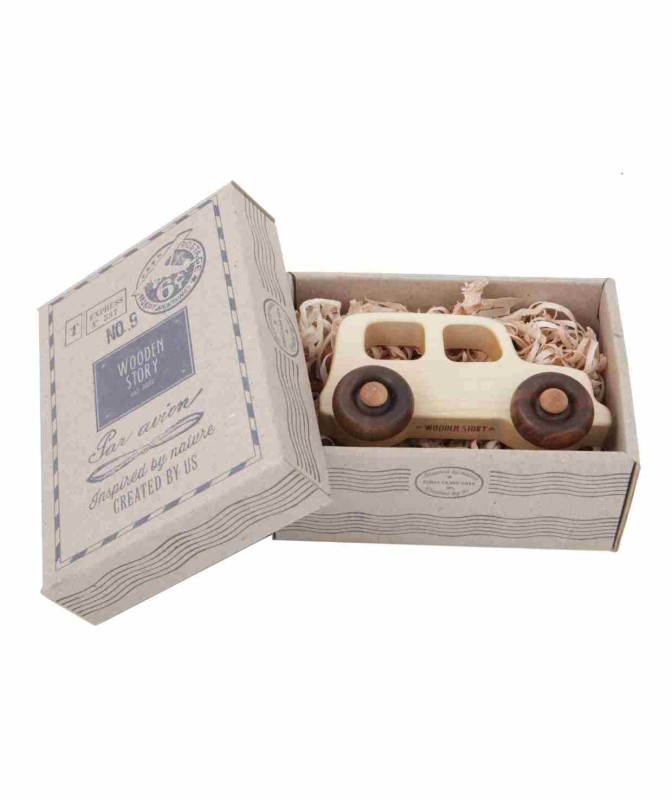 Drewniana Zabawka na Kółkach Auto Off Road Wooden Story