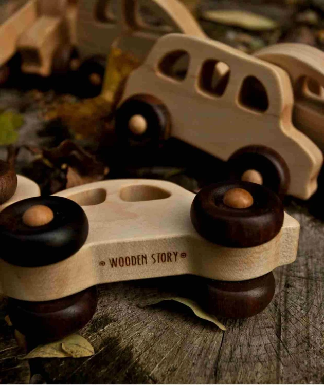 Drewniana Zabawka na Kółkach Auto Eco Wooden Story