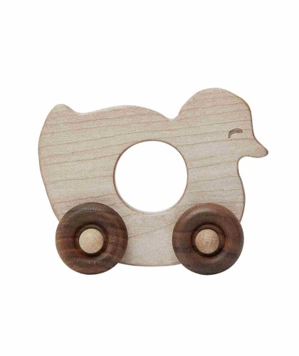 Drewniana Zabawka na Kółkach Kaczka Wooden Story