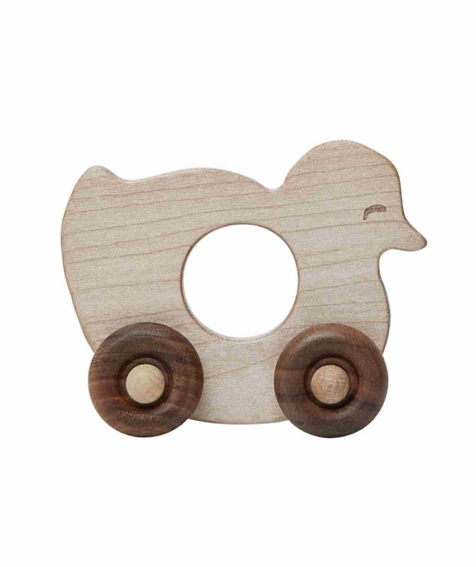 Drewniana Zabawka na Kółkach Kaczka Wooden Story