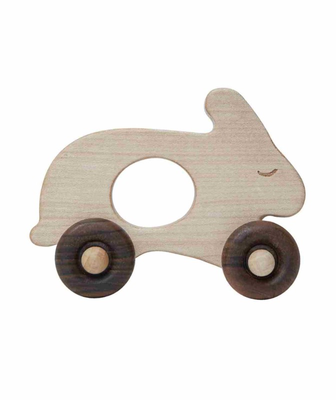 Drewniana Zabawka na Kółkach Królik Wooden Story