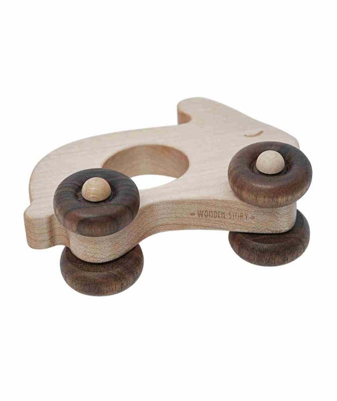 Drewniana Zabawka na Kółkach Królik Wooden Story
