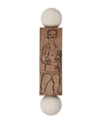 Drewniana Układanka Obracanka Commedia Dell'Arte – Naturalna Wooden Story
