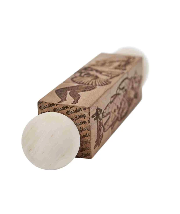 Drewniana Układanka Obracanka Commedia Dell'Arte – Naturalna Wooden Story