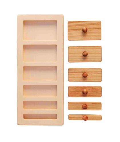 Drewniana Układanka Puzzle Klocki Szerokie i Wąskie Wooden Story
