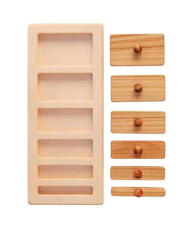 Drewniana Układanka Puzzle Klocki Szerokie i Wąskie Wooden Story
