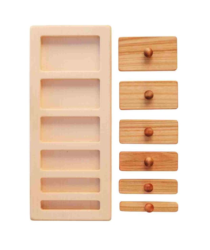 Drewniana Układanka Puzzle Klocki Szerokie i Wąskie Wooden Story