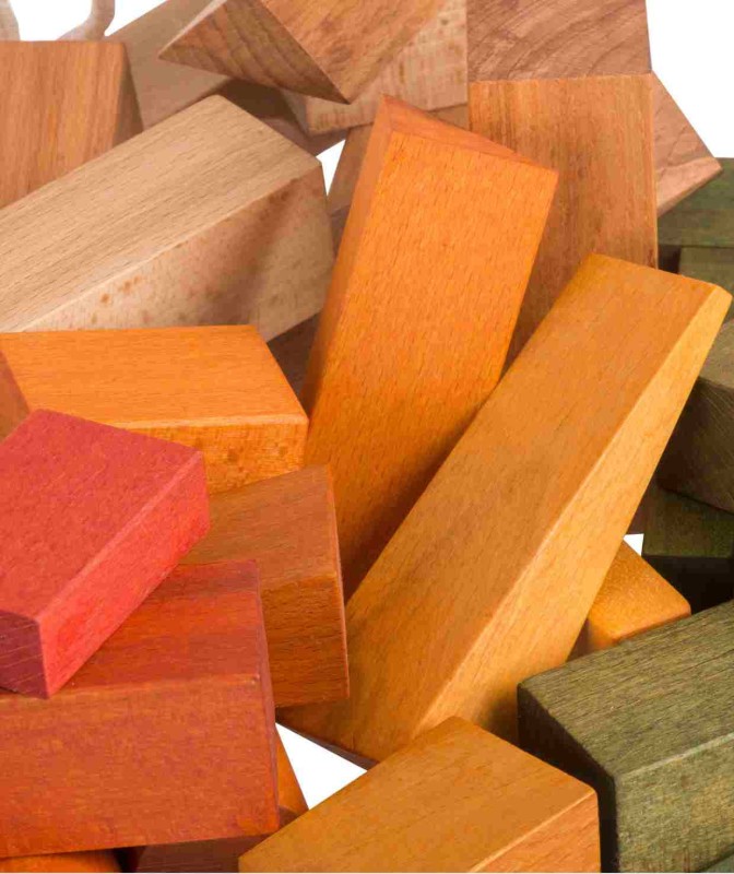 Drewniane Klocki w Worku – Kolorowe, XL 50 elementów Wooden Story