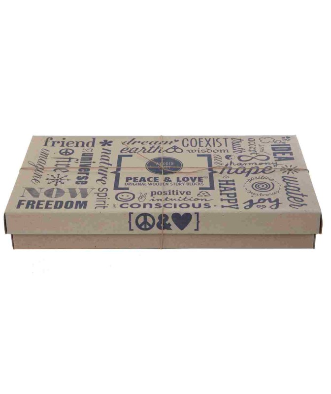Drewniane Klocki Peace & Love w Skrzynce – 108 elementów Wooden Story