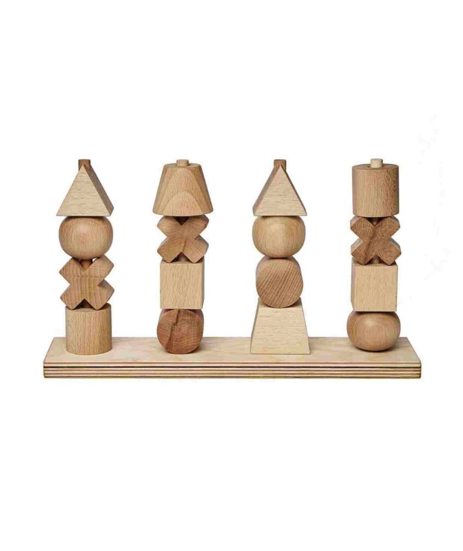 Drewniana Układanka Płotek XL - Naturalna Wooden Story