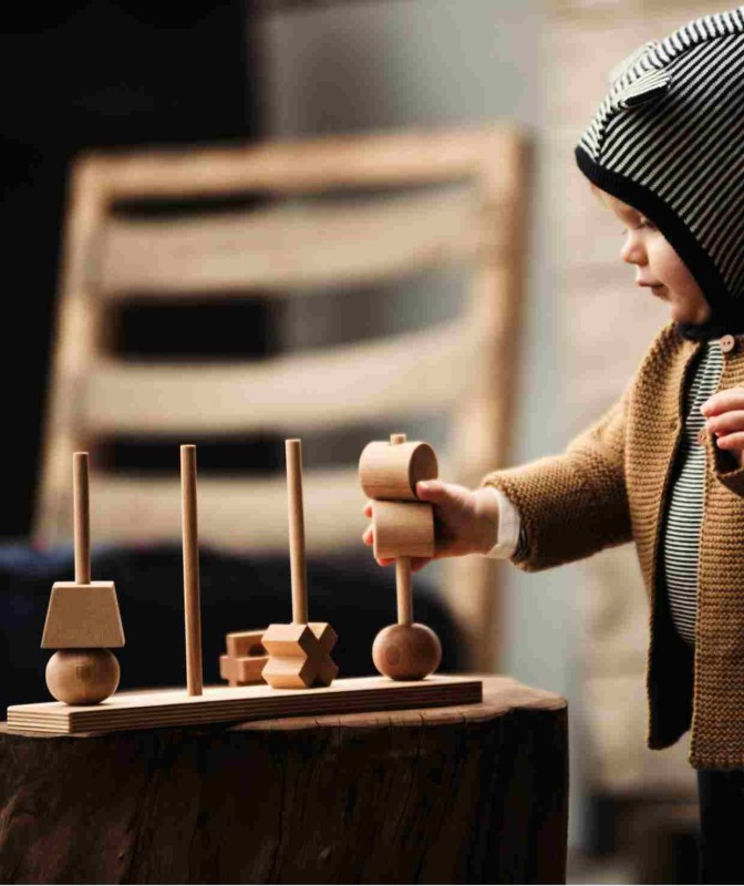Drewniana Układanka Płotek XL - Naturalna Wooden Story