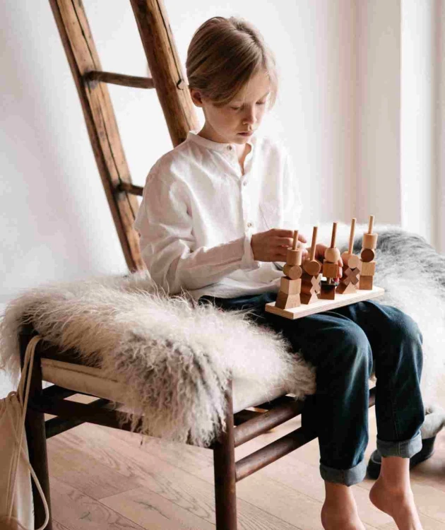 Drewniana Układanka Płotek – Naturalna Wooden Story