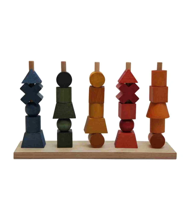 Drewniana Układanka Płotek – Kolorowa Wooden Story