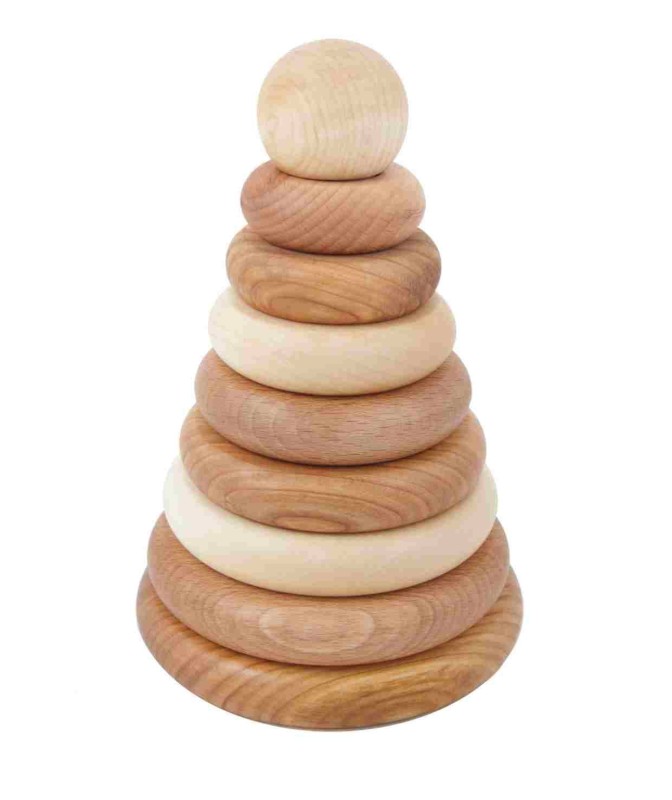 Drewniana Piramida Okrągła – Naturalna Wooden Story