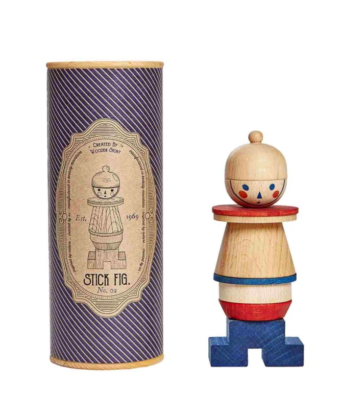 Układanka LALA Stick Fig No.02 – Kolorowa Wooden Story