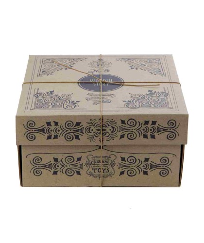 Drewniany Box do Sortowania Kształtów Kolorowy Wooden Story