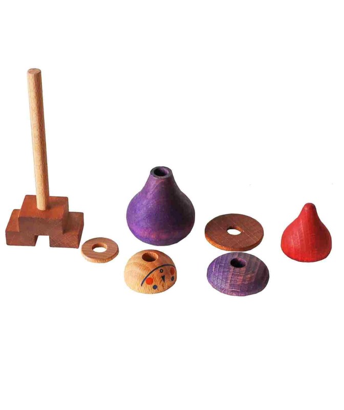 Układanka LALA Stick Fig No.06 – Kolorowa Wooden Story