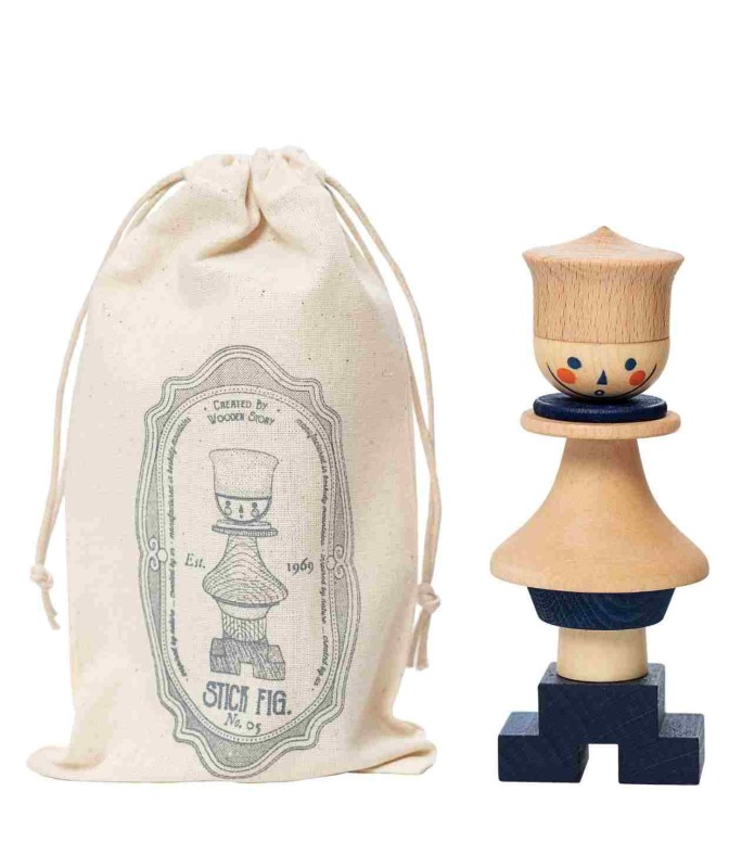 Układanka LALA Stick Fig No.05 – Kolorowa Wooden Story