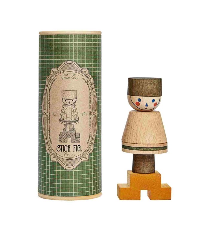 Układanka LALA Stick Fig No.03 – Kolorowa Wooden Story
