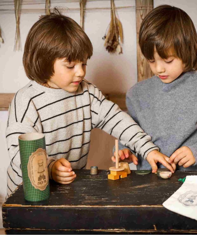 Układanka LALA Stick Fig No.01 – Kolorowa Wooden Story