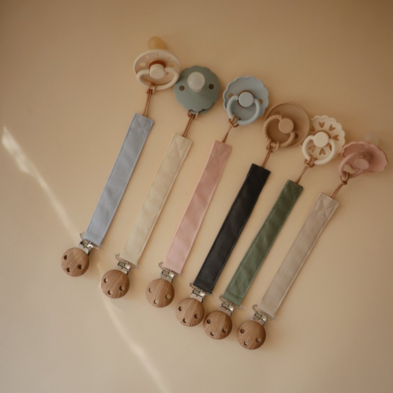 Zawieszka materiałowa lniana Blush/Cream 2-pak Mushie