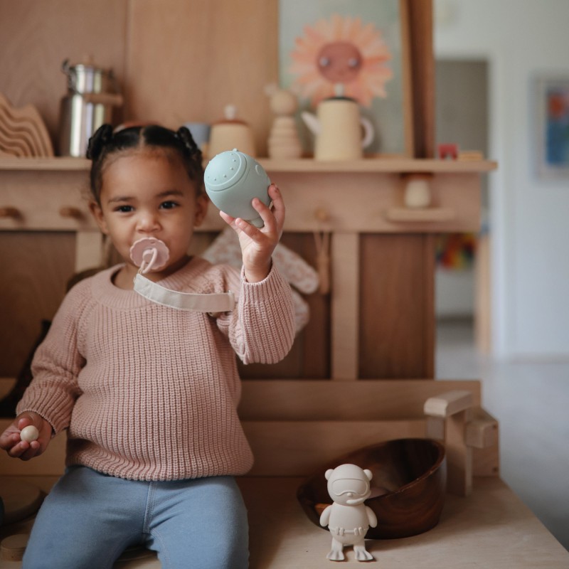 Zawieszka materiałowa lniana Blush/Cream 2-pak Mushie