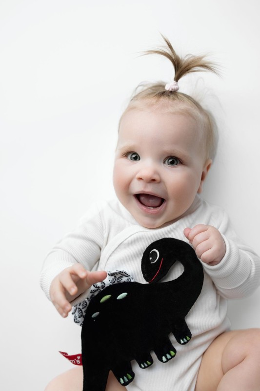 Dinozaur szeleścik szmatka kontrastowa Mom's Care