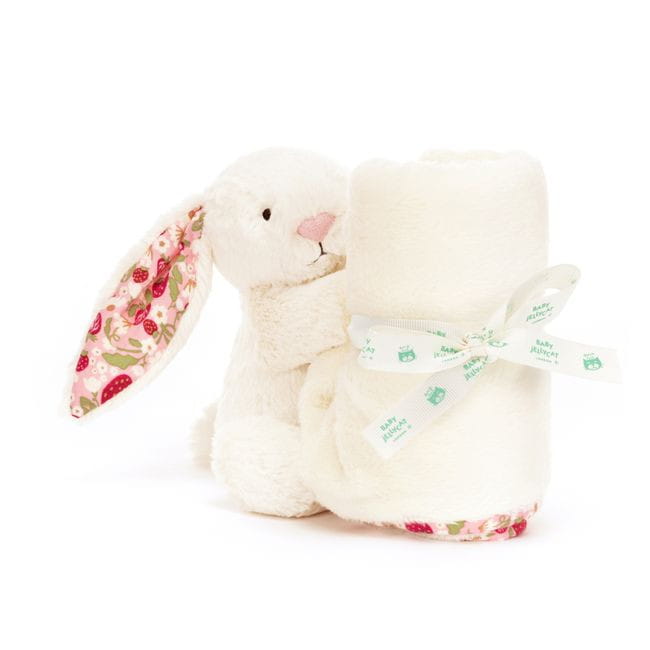 Króliczek z Kwiecistymi Uszami „Berry” Szmatka Przytulanka Kremowa 34 cm Jellycat