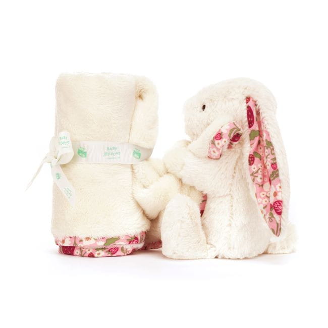 Króliczek z Kwiecistymi Uszami „Berry” Szmatka Przytulanka Kremowa 34 cm Jellycat