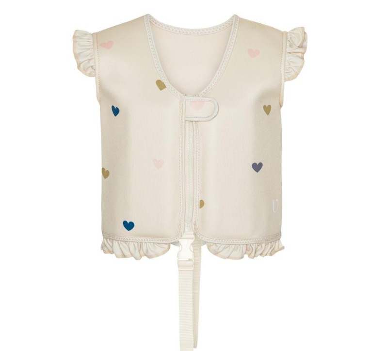 Kamizelka do pływania Neo Frill Milk Hearts 1-3 L Vanilla Copenhagen