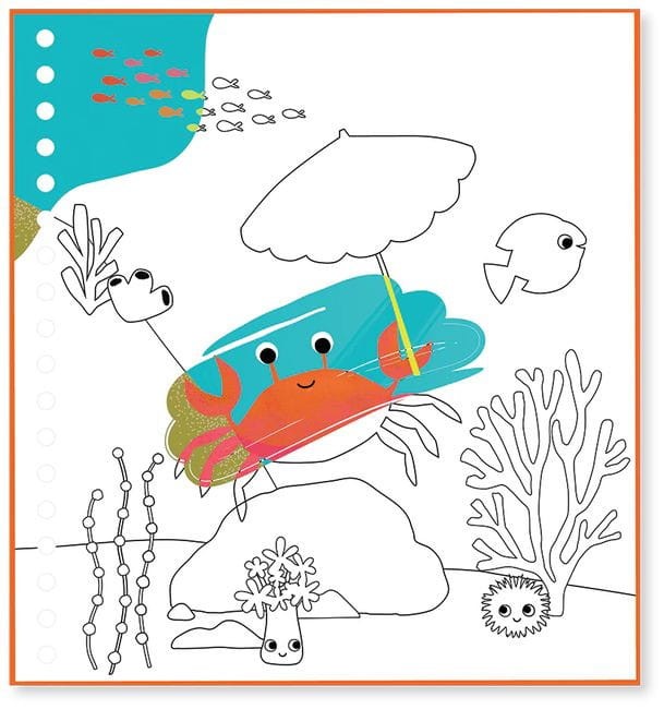Ocean Magiczna Kolorowanka Wodna z Zadaniami Floss & Rock