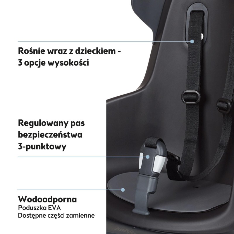 Fotelik rowerowy GO bagażnik MIK HD Urban Black Bobike