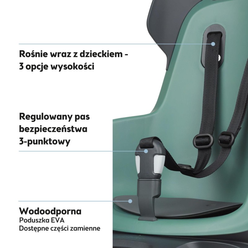 Fotelik rowerowy GO bagażnik MIK HD Peppermint Bobike