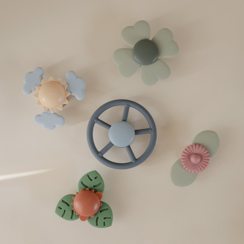 Spinner Sensoryczny z Przyssawką Koło Wheel Mushie
