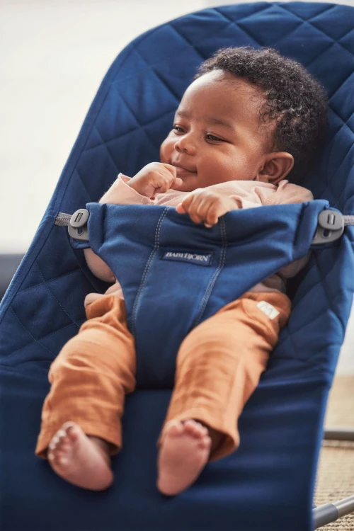 BABYBJORN - leżaczek BLISS Woven - Granatowy