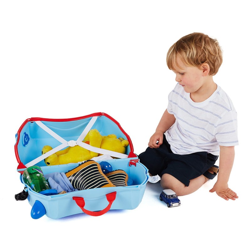 Jeżdżąca walizka dla dzieci Niebieski Pies Trunki